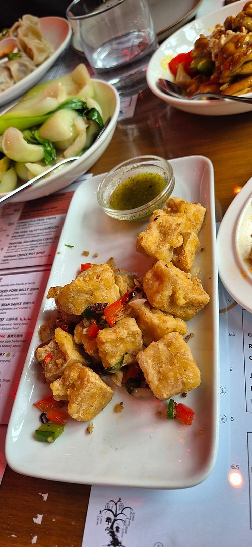 Salt and pepper tof at The Dumpling Tree in Cambridge