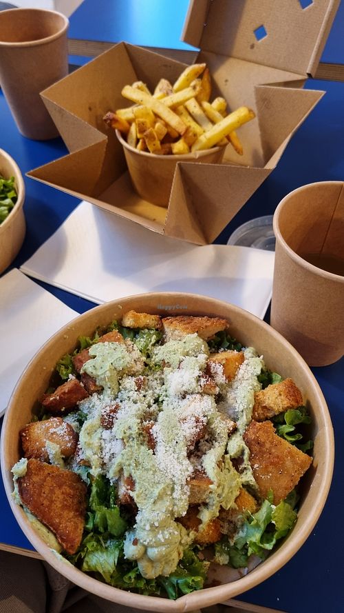 Caesar Salad and fries at Eden Jaxx - Dybbølsgade in Copenhagen