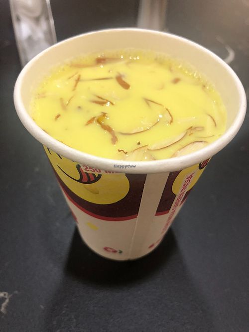 Badam milk at PRATIDINAM in Karnataka