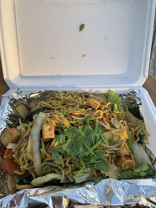 Vegan noodles I ordered to-go.   at O-Cha Noodle Cafe in Beaufort