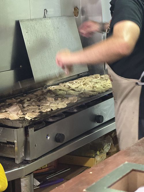 Mushrooms on the plancha   at Bar Cid in Logrono
