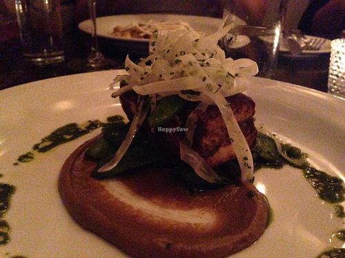 Smoked and Stuffed Roast Tofu at Woodlot in Toronto