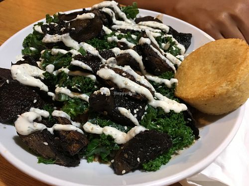 Portobello bowl bowl - came with red beans, rice, kale (not sure what else). at Bean Vegan Cuisine in Charlotte