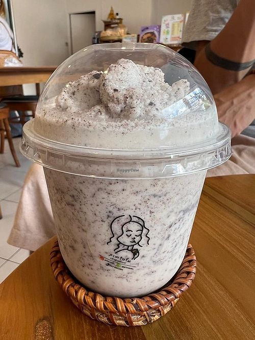 orio mixed soy milk at Pim Tofu in Chiang Mai