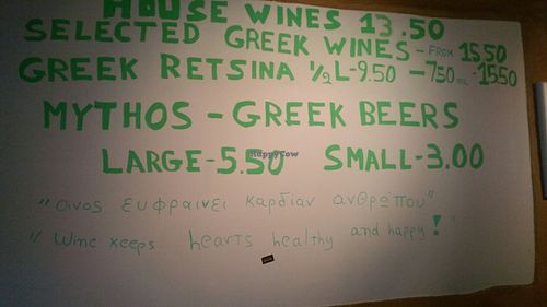 Signage at Sappho Meze in South West London