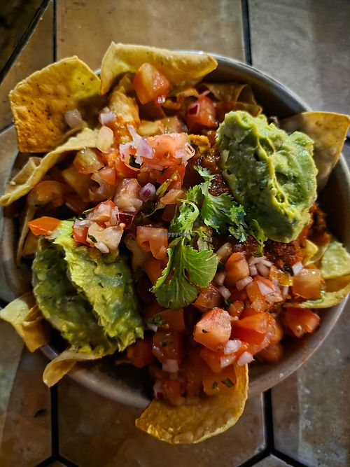 Vegan nachos with black beans at Miss Margarita in Byron Bay