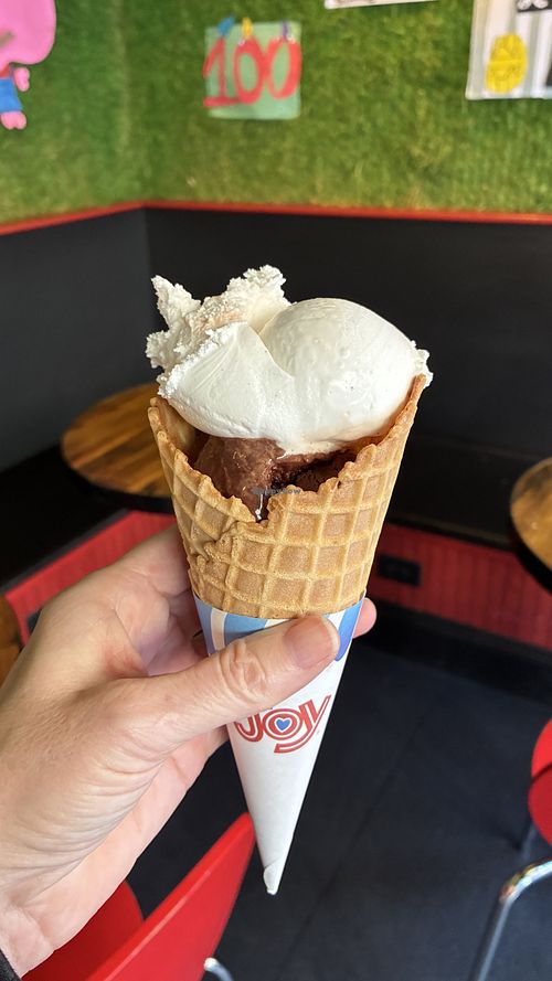 Two baby scoops    at J.P. Licks - Charles St in Boston