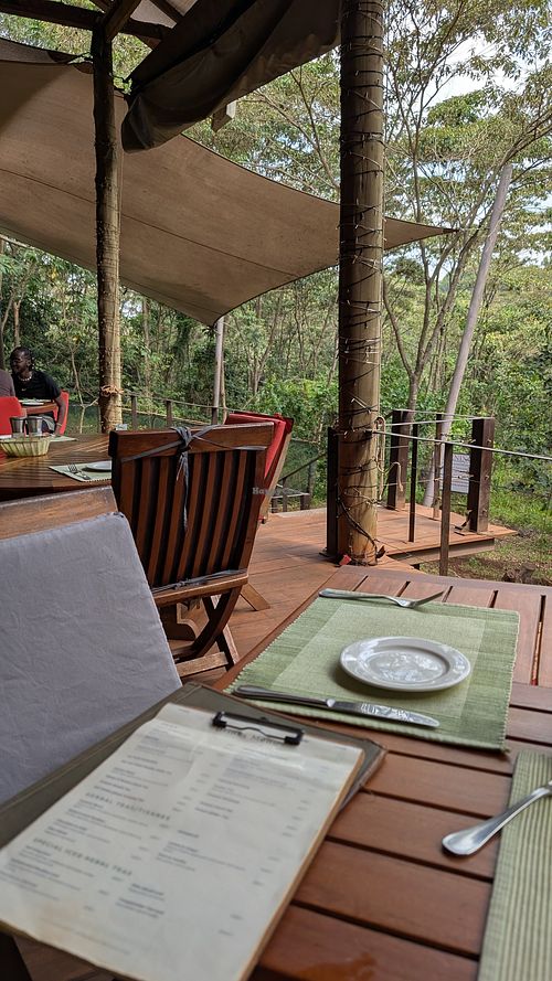 Seating at The River Café in Nairobi