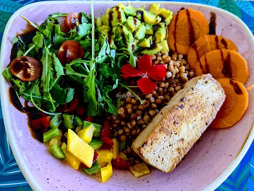 Vegan Tocan Tofu Buddha Bowl at Jungle Vibes At The Marina (by Arabella) in Lanzarote