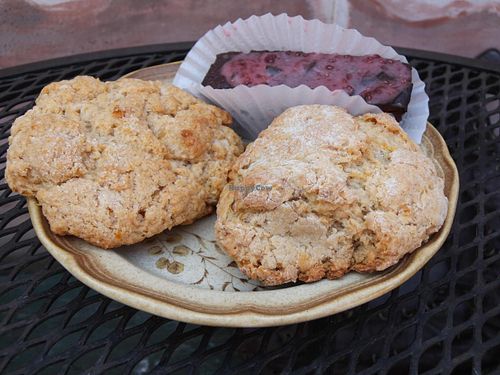 Vegan Scones & Chocolate Raspberry Bar at Lost Coast Cafe in Ferndale