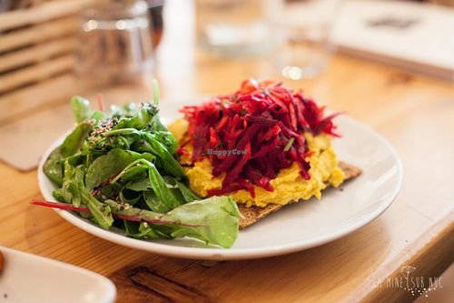 hummus plate at Wild Food Cafe in London