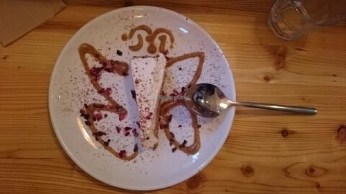 raw vegan cake  at Wild Food Cafe in London