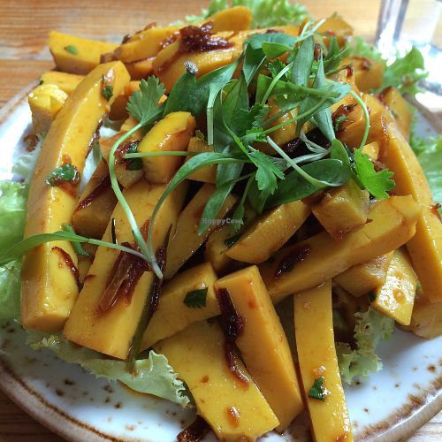 Chickpea tofu at Wild Food Cafe in London