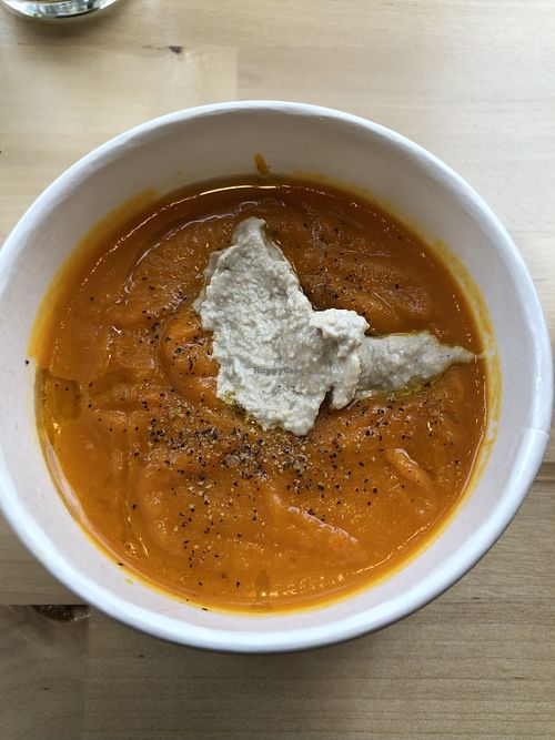 Carrot soup  at Golden Goods Sandwich & Bake Shop in Hood River