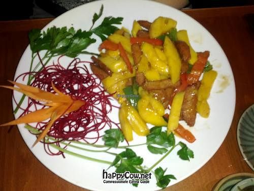Mango Surprise.  The surprise is that this dish is EXCELLENT!!   at Pure City in Pine Bush