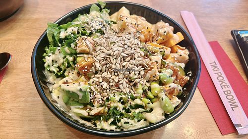 vegan bowl with tofu  at Tiki Poke Bowl in Hamburg
