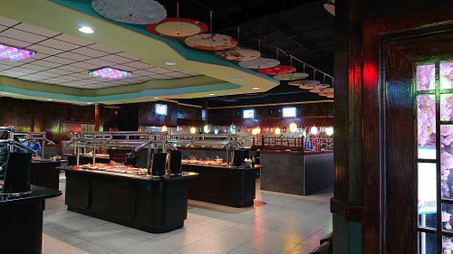Buffet area, not good options for veg*ns but my husband enjoyed his options. at WM Lucky Buffet in West Memphis