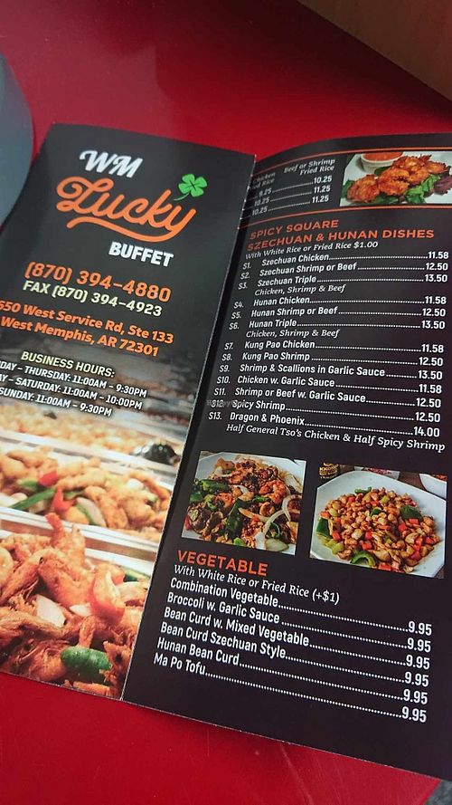 Vegetarian, vegan area but there are other options. at WM Lucky Buffet in West Memphis