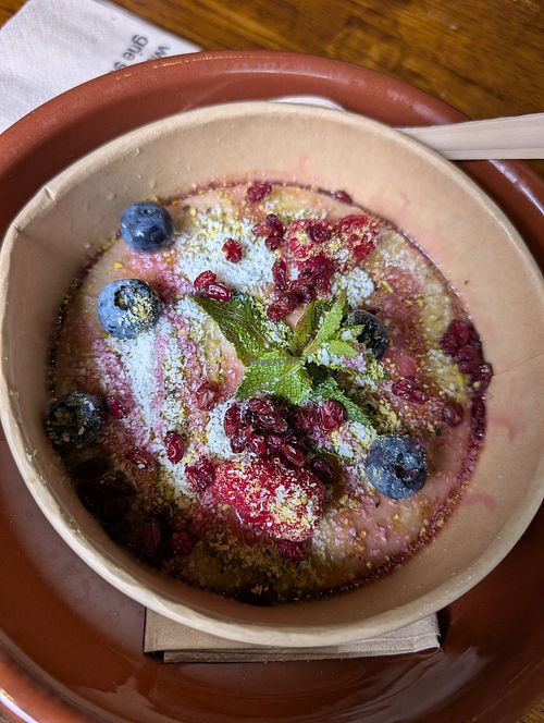 Malabi at Rashcook Falafel in Frankfurt