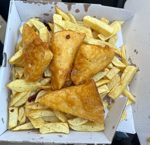   at Papa's Fish and Chips in Whitby