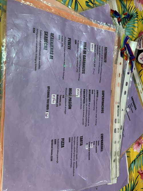 Menu!   at La Vegana in Buenos Aires