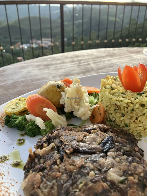 Mushroom steak  at Hotel Recanto da Serra in Ouro Preto