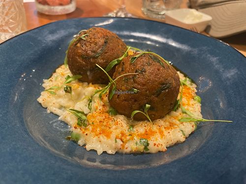 Impossible Meatballs.  Dry and unimaginitive  at Agapi Bistro + Garden in Pensacola