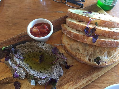 Mushroom walnut pate   at Waterfront Bar & Kitchen in Paraparaumu