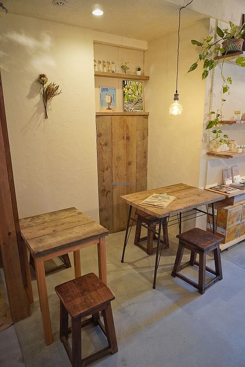seats, tiny restaurants at TU CASA -Zero waste & Plant based- in Kyoto