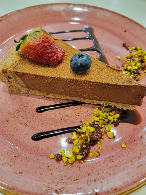 Mocha cake crust was a bit dry at SHAKA - Mall of Asia in Pasay