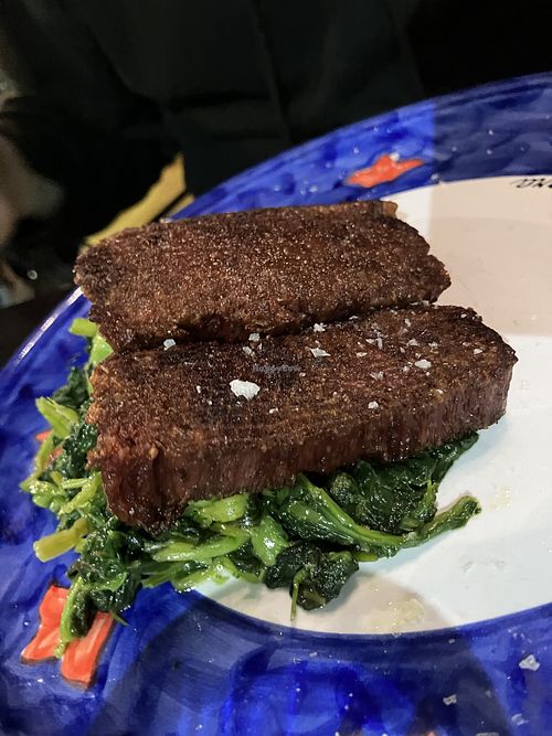 Printed meat  at Caciara in Milan