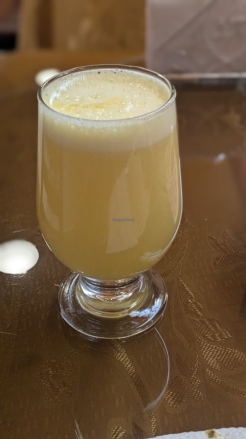 Freshly pressed juice at Paulinos Indian Cuisine in Huaraz