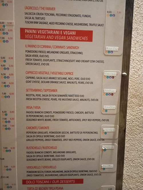 Vegeterian and vegan options at I Porci Comodi in Pienza