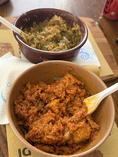 Pappa al pomodoro e ribollita toscana  at I Porci Comodi in Pienza