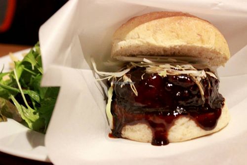 burger  at Matsuontoko Cafe in Kyoto