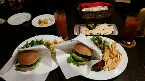 Avocado burgers and smoked tofu. at Matsuontoko Cafe in Kyoto