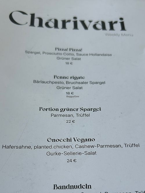 Wochenmenü mit Gnocci und Sahne auf Haferbasis und planted chicken  at Charivari in Heilbronn