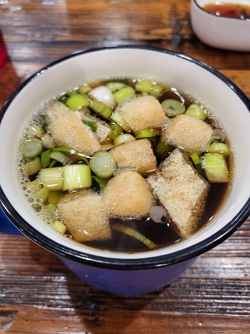 Soy sauce soup at Poke Oasis in Burlington