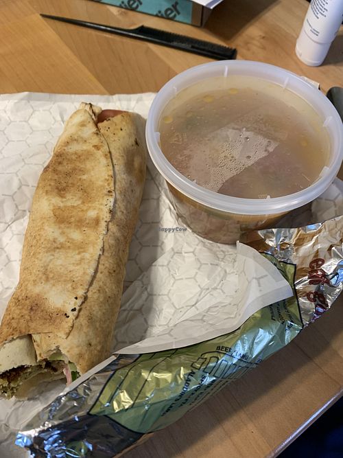 Hummus rolled at Aladdin's Eatery in Mt Lebanon