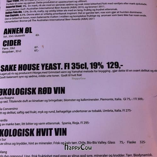 menu at Tilstede mat og mer in Kristiansand