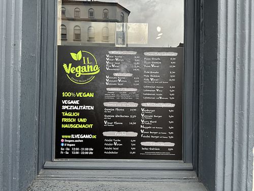 menu  at Il Vegano in Aachen
