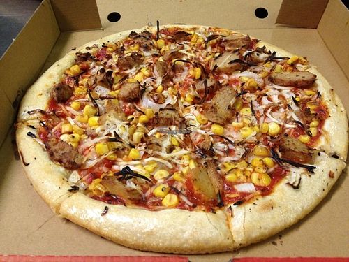 Vegan Pure Pizza at Grove Cafe in Leeds