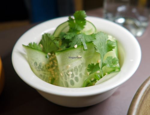 Cucumber salad (comes with the spicy food) at Beyla in Copenhagen