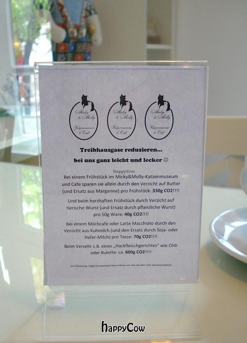 Reducing greenhouse gas emissions - easily and in a delicious way at Micky und Molly Katzenmuseum und Cafe in Braunschweig