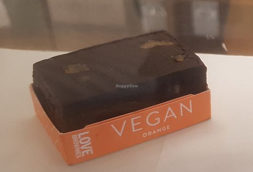 Orange brownie at Love Brownies in Harrogate