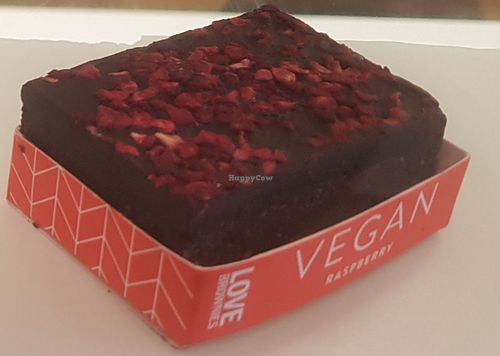 Raspberry brownie at Love Brownies in Harrogate