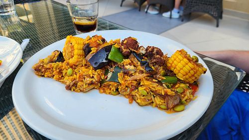 Paella at Shakespeare and Co - Marina Mall in Dubai