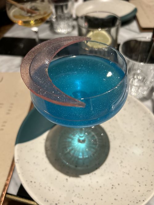 Sparkly drink  at Machu in Mexico City