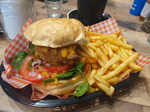 Southern fried chkn burger at Little Hendrix in Belgrave