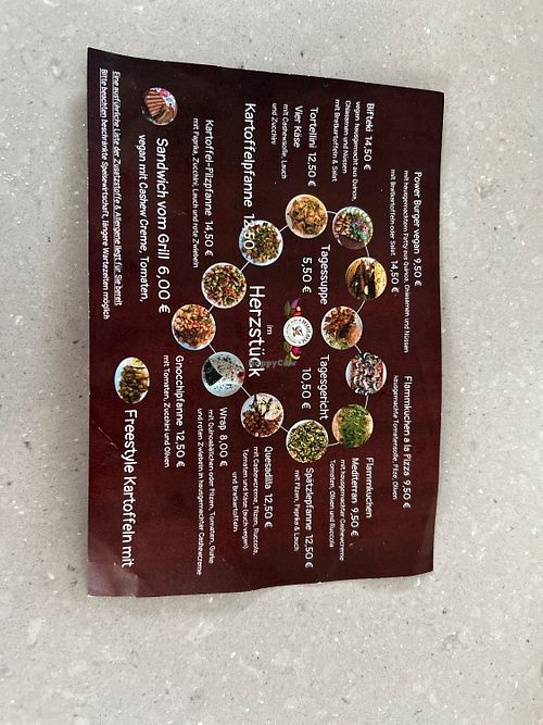 Menu  at Herzstück in Neuss